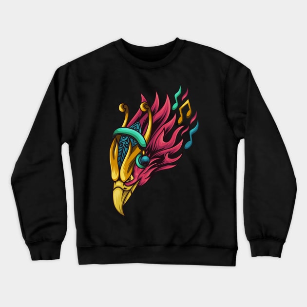 Phoenix listen music Crewneck Sweatshirt by JagatKreasi